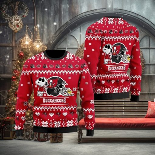 Buccaneer Cute The Snoopy Show Football Helmet Ugly Christmas Sweater 3D Printed Men And Women Holiday Gift