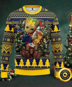 NFL Michigan Wolverines Groot Hug Christmas Ugly Sweater