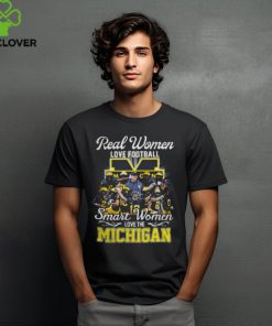 Real Women Love Football Smart Women Love The Michigan Wolverines Players 2023 Shirt