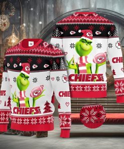 Kansas City Chiefs The Grinch Gift Ugly Christmas Sweater Xmas 3D Printed Christmas Sweater Gift