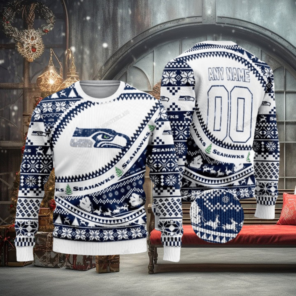 Personalized Nfl Seattle Seahawks Custom Ugly Christmas Sweaters Personalized Nfl Seattle Seahawks Custom Ugly Christmas Sweaters