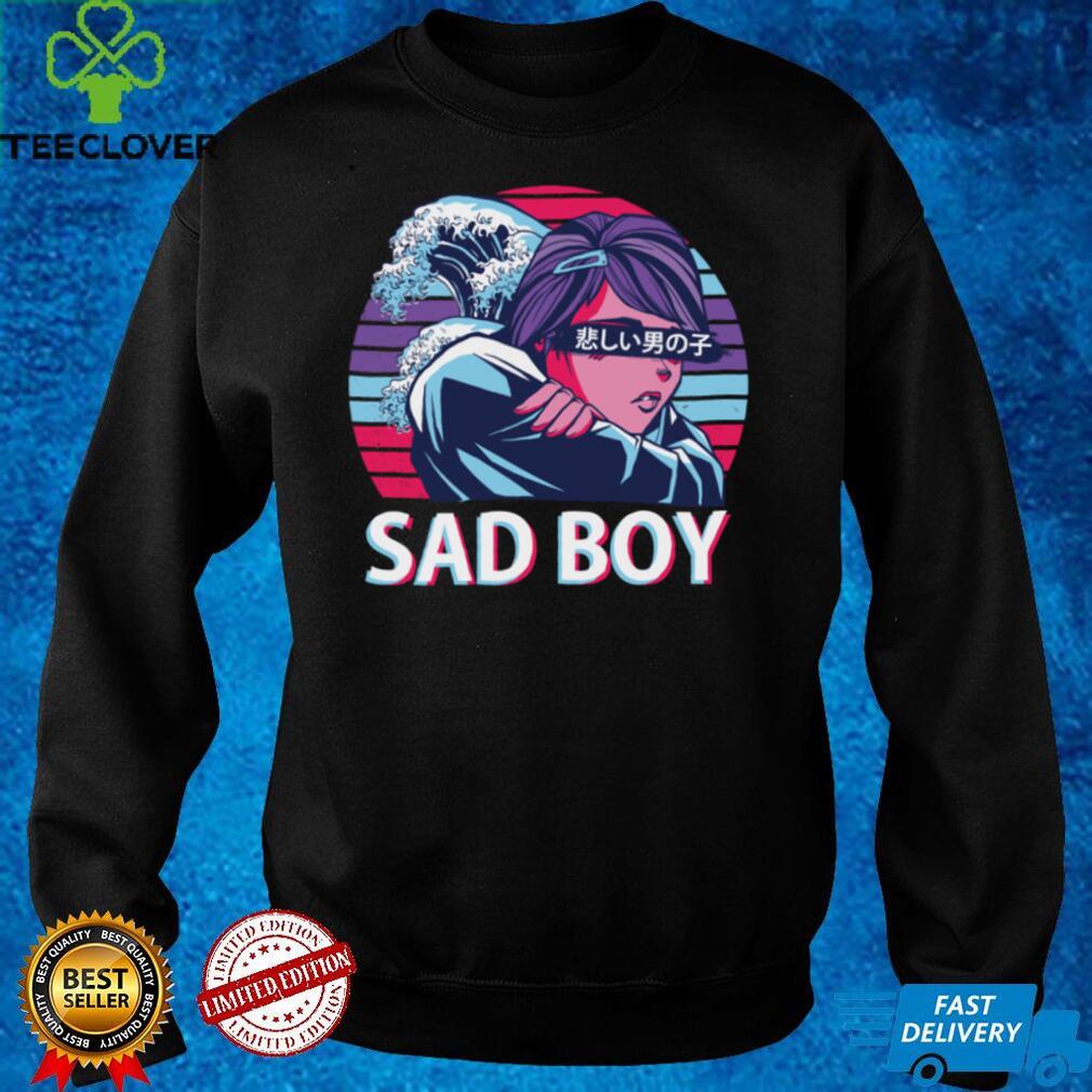 sad boy Vaporwave Aesthetic Japanese E girl Long Sleeve T Shirt