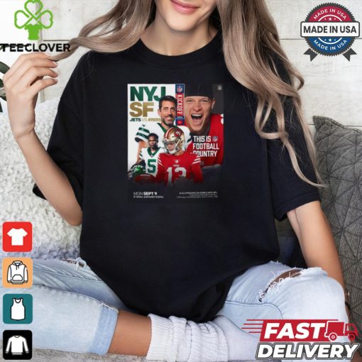 san francisco 49ers vs New York Jets Sept 9 2024 Monday night football matchup shirt