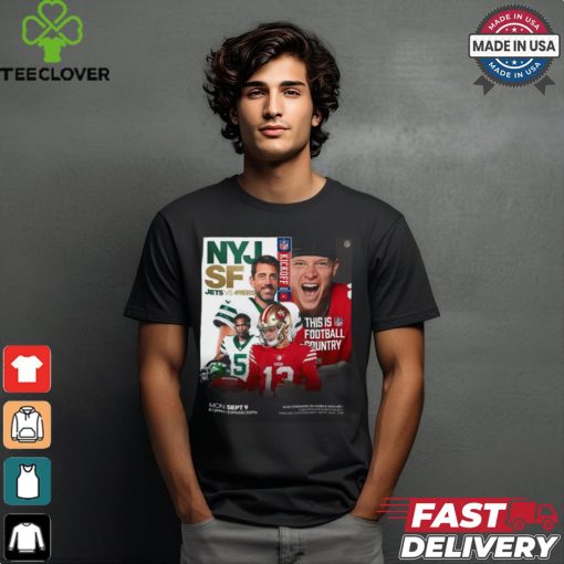 san francisco 49ers vs New York Jets Sept 9 2024 Monday night football matchup shirt