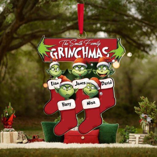 Funny Kids On Xmas Socks, Personalized Ornament, Christmas Gift For Family