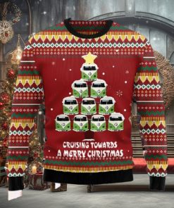 Bus Cruising Towards A Merry Christmas Ugly Christmas Sweater