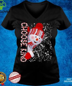 snowman Choose Kind Merry Christmas Shirt