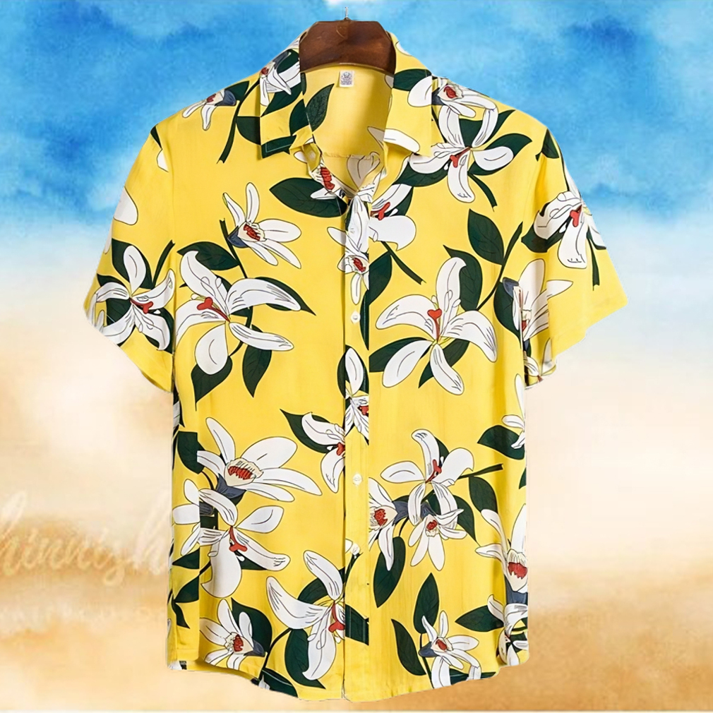 surfing yellow awesome design unisex hawaiian shirt