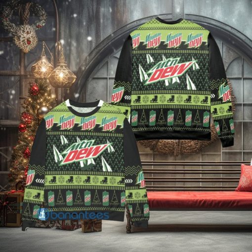 Mountain Dew Pine Tree Snowflake Pattern Ugly Christmas Sweater Christmas Gift For Men And Women