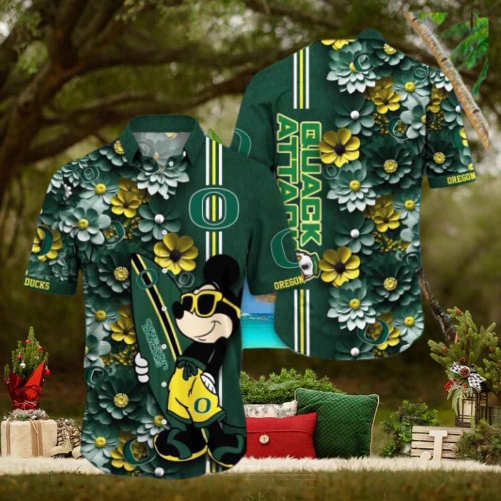 Oregon Ducks Hawaiian Shirt Mickey Love Surfing Trending Summer Gift Oregon Ducks Hawaiian Shirt Mickey Love Surfing Trending Summer Gift