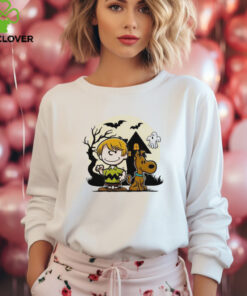Charlie Brown and Scooby Doo shaggy Halloween spooky shirt