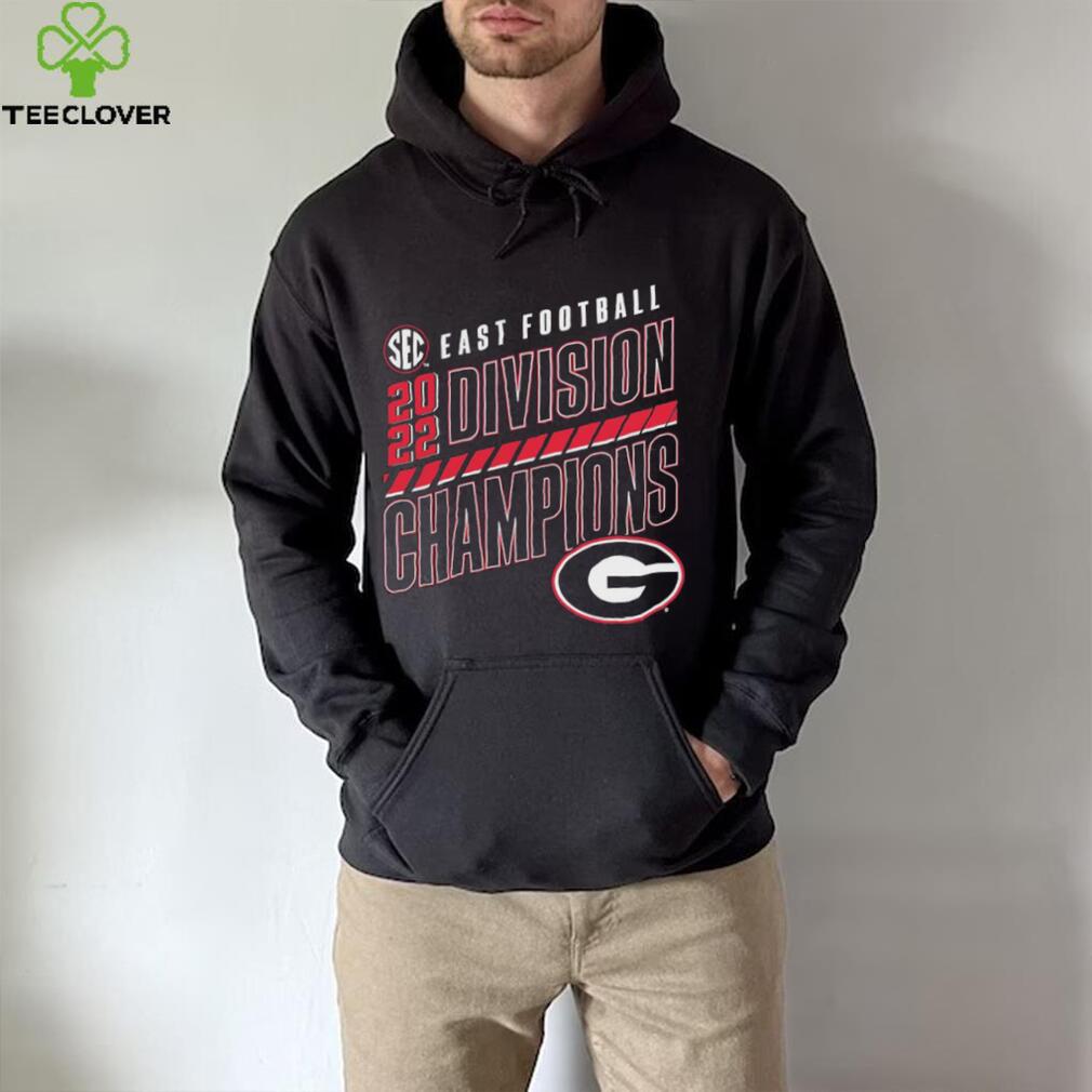 Georgia Bulldogs 2022 SEC East Division Football Champions Slanted Knockout T Shirt Georgia Bulldogs 2022 SEC East Division Football Champions Slanted Knockout T Shirt