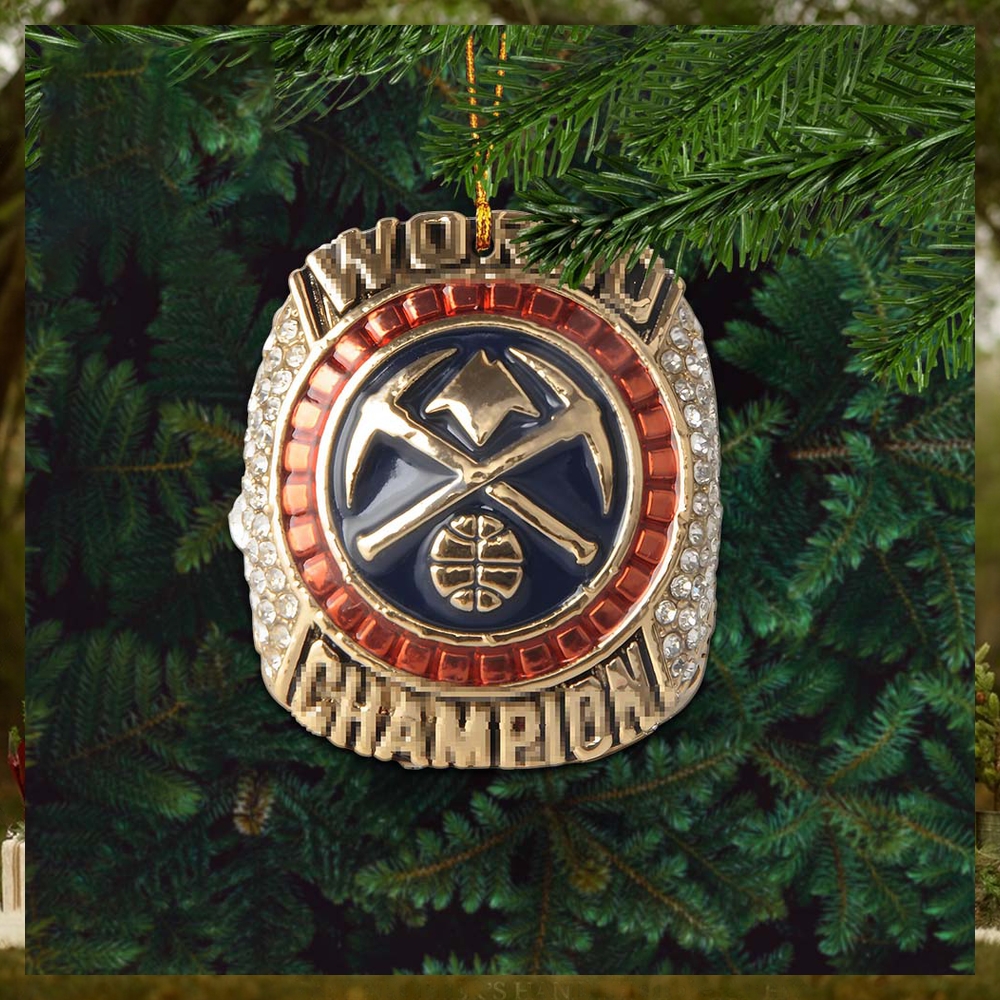 Denver Nuggets 2022 2023 Season World Champion Ring NBA Christmas Decorations Ornament Denver Nuggets 2022 2023 Season World Champion Ring NBA Christmas Decorations Ornament