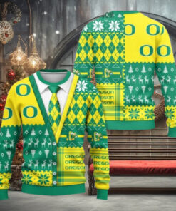Oregon Ducks 2024 Christmas Menswear Style Ugly Sweater