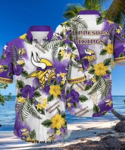 Minnesota Vikings NFL Flower Full Print Classic Hawaiian Shirt