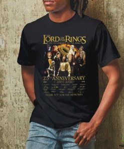 The Lord Of The Rings The Fellowship Of The Ring 25th Anniversary 2001 2026 Thank You For The Memories T Shirt