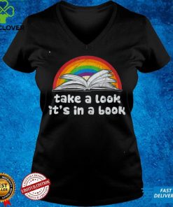 take a look it's in a book reading vintage retro rainbow T Shirt