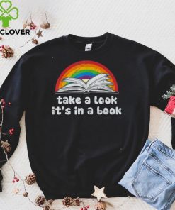 take a look it's in a book reading vintage retro rainbow T Shirt 1 take a look it's in a book reading vintage retro rainbow T Shirt