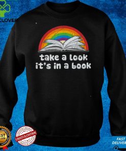 take a look it's in a book reading vintage retro rainbow T Shirt 2 take a look it's in a book reading vintage retro rainbow T Shirt