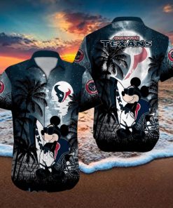 Houston Texans NFL Team Logo Baby Yoda Hawaiian Shirt