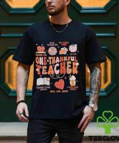 teacher thanksgiving shirt women one thankful teacher fall t shirt