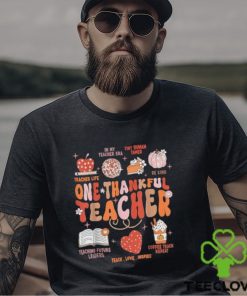 teacher thanksgiving shirt women one thankful teacher fall t shirt