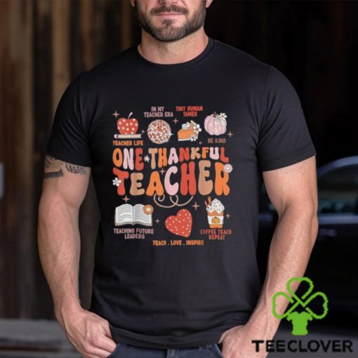 teacher thanksgiving shirt women one thankful teacher fall t shirt