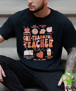 teacher thanksgiving shirt women one thankful teacher fall t shirt