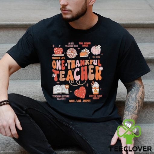 teacher thanksgiving shirt women one thankful teacher fall t shirt