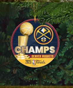 Denver Nuggets 2023 NBA Finals Champions Custom Name Ceramic Christmas Tree Decorations Ornament