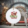 the chargers grinch lives here christmas ornament Circle