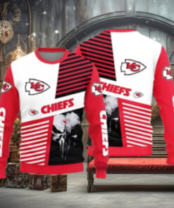 Kansas City Chiefs Skull Pattern Ugly Christmas Sweater