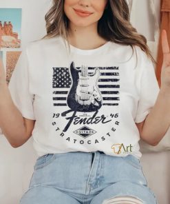 Guitar X The Original Fender Stratocaster American flag logo shirt 3 Guitar X The Original Fender Stratocaster American flag logo shirt