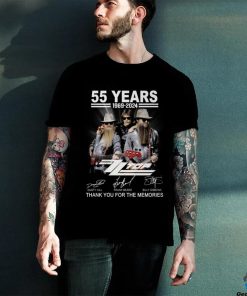 55 Years 1969 2024 Zz Top Thank You For The Memories T Shirt