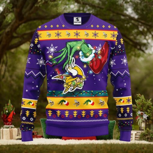 Minnesota Vikings Grinch Christmas Ugly Sweater