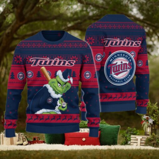 Minnesota Twins Grinch Christmas Ugly Sweater