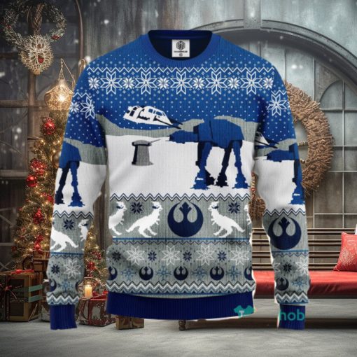 Star Wars Blue Winter Ugly Christmas Sweater Amazing Gift Men And Women Christmas Gift
