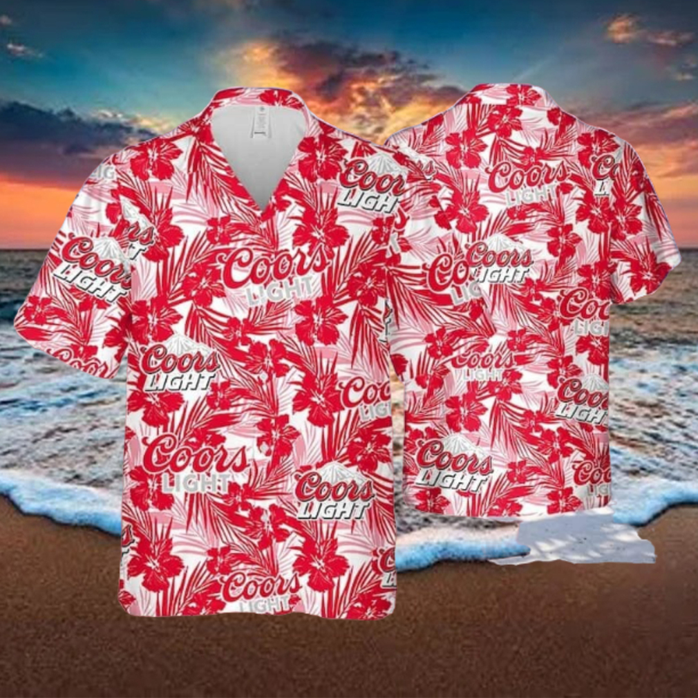 Coors Light Beer Hawaiian Shirt Tropical Flower Pattern Gift For Beach Vacation Coors Light Beer Hawaiian Shirt Tropical Flower Pattern Gift For Beach Vacation