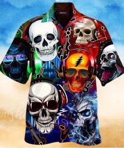 Buy Hawaiian Aloha Shirts Skull Music Lets Get High