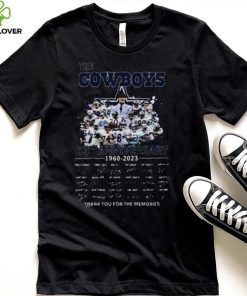 The Dallas Cowboys 63rd Anniversary 1960 2023 Thank You For The Memories Signatures shirt 1 The Dallas Cowboys 63rd Anniversary 1960 2023 Thank You For The Memories Signatures shirt