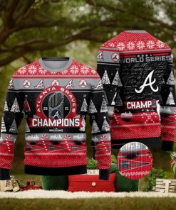Atlanta Braves WinCraft 2023 World Series Champions Ugly Christmas Sweater 3D Printed Men And Women Holiday Gift