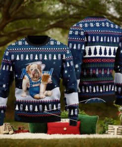 Bulldog Drink Natural Light Beer Christmas Ugly Sweater For Men And Women Gift Christmas