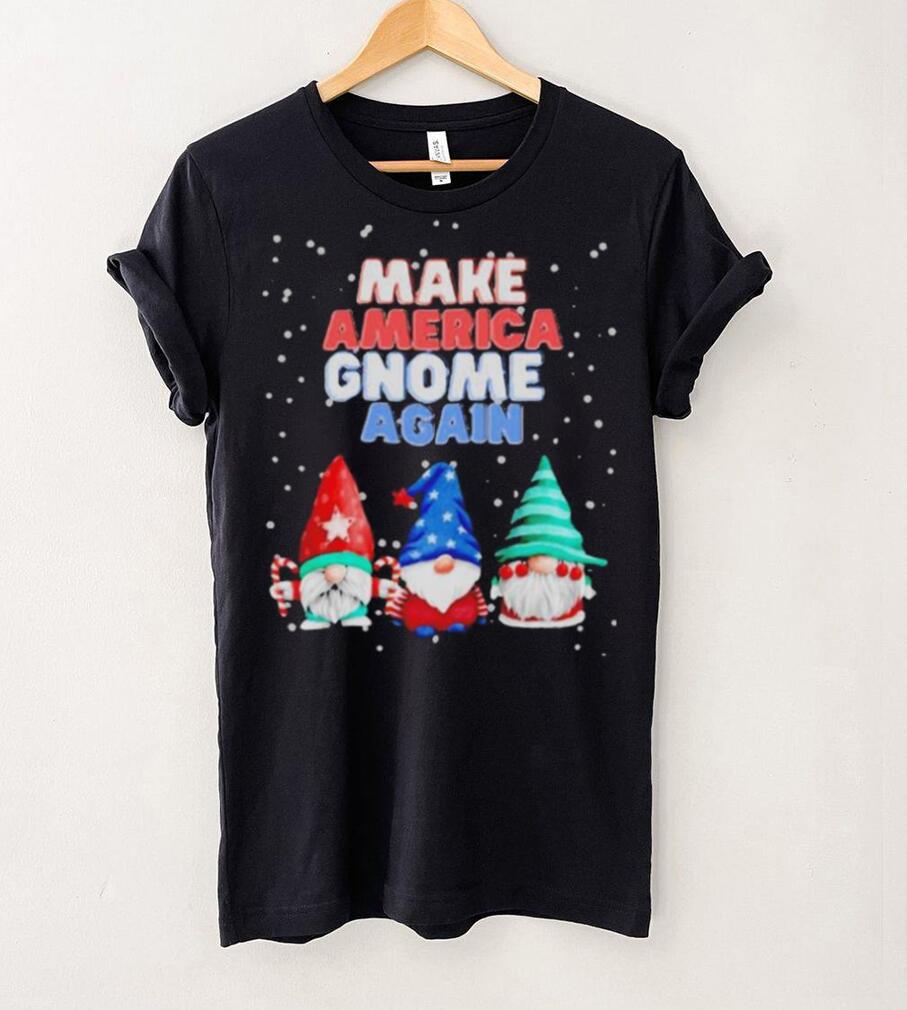 Official Make America gnome again funny snowy Christmas T shirt Official Make America gnome again funny snowy Christmas T shirt