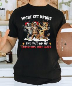 Drunk Cat Christmas Tree Shirt