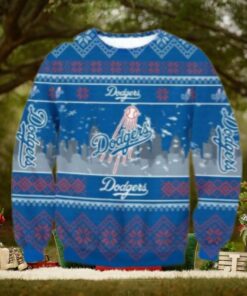 Skyline Dodgers Baseball Christmas City Ugly Sweater