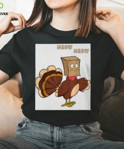 unny Fake Cat Meow Thanksgiving Turkey Classic T Shirt