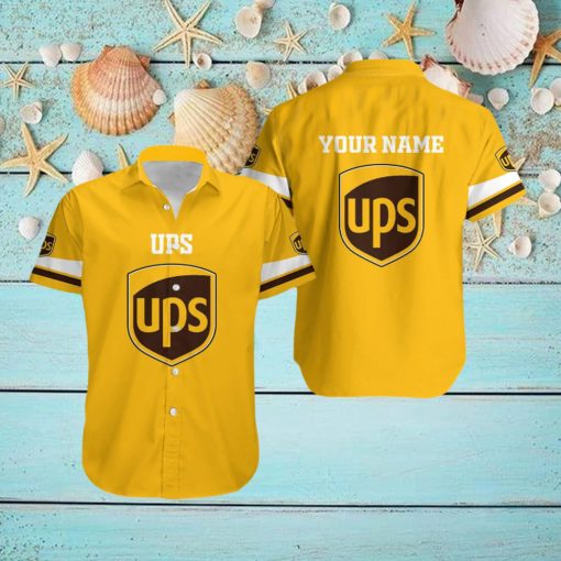 ups Personalized Name Collar Pattern All Over Print Hawaii Shirt Men And Women Gift For Family