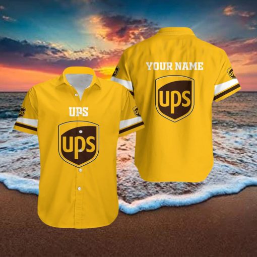 ups Personalized Name Collar Pattern All Over Print Hawaii Shirt Men And Women Gift For Family