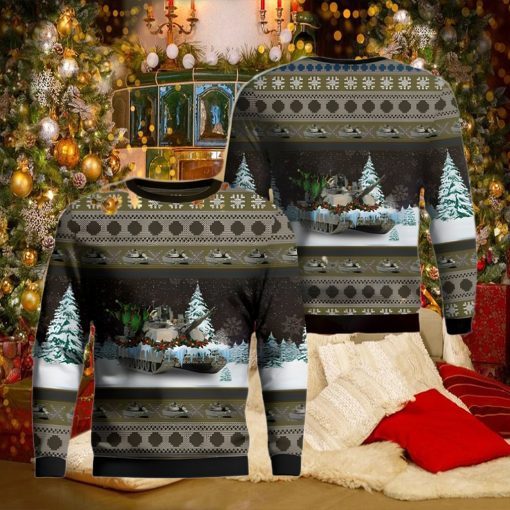 us army m1a2 sep tank ugly christmas sweater