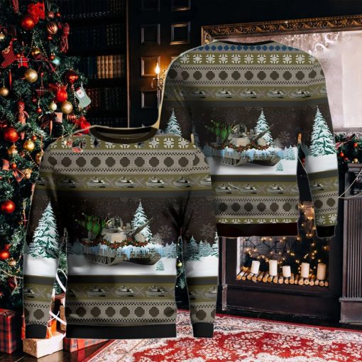 us army m1a2 sep tank ugly christmas sweater